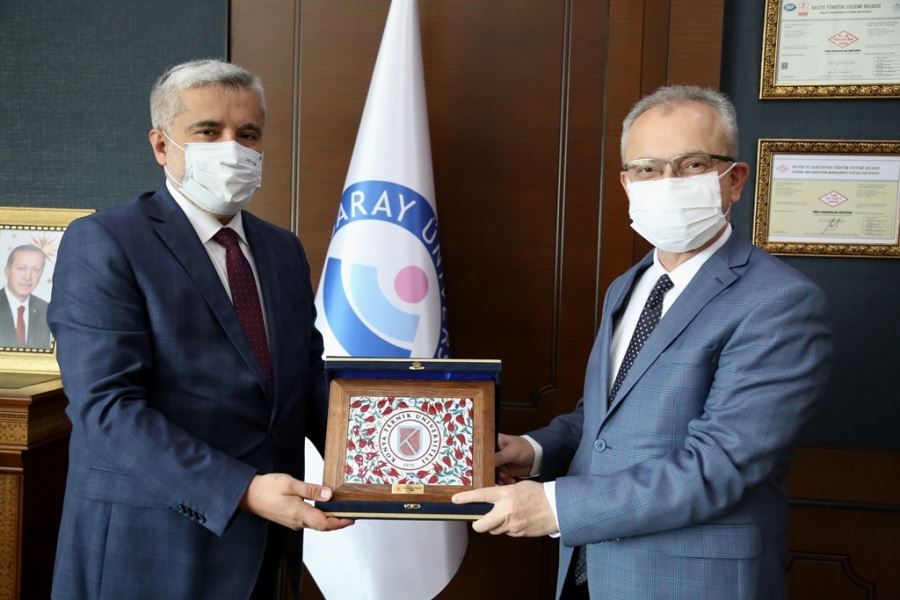 ASÜ-KTÜN REKTÖRLERİ İŞ BİRLİĞİ İMKÂNLARINI GÖRÜŞTÜ.