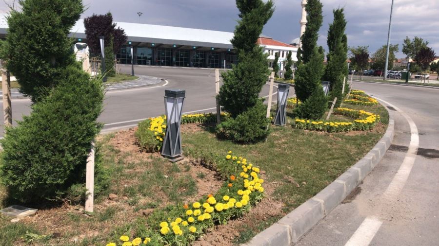 ŞEHİRLER ARASI OTOBÜS TERMİNALİ SÜS BİTKİLERİ İLE RENKLENDİRİLDİ