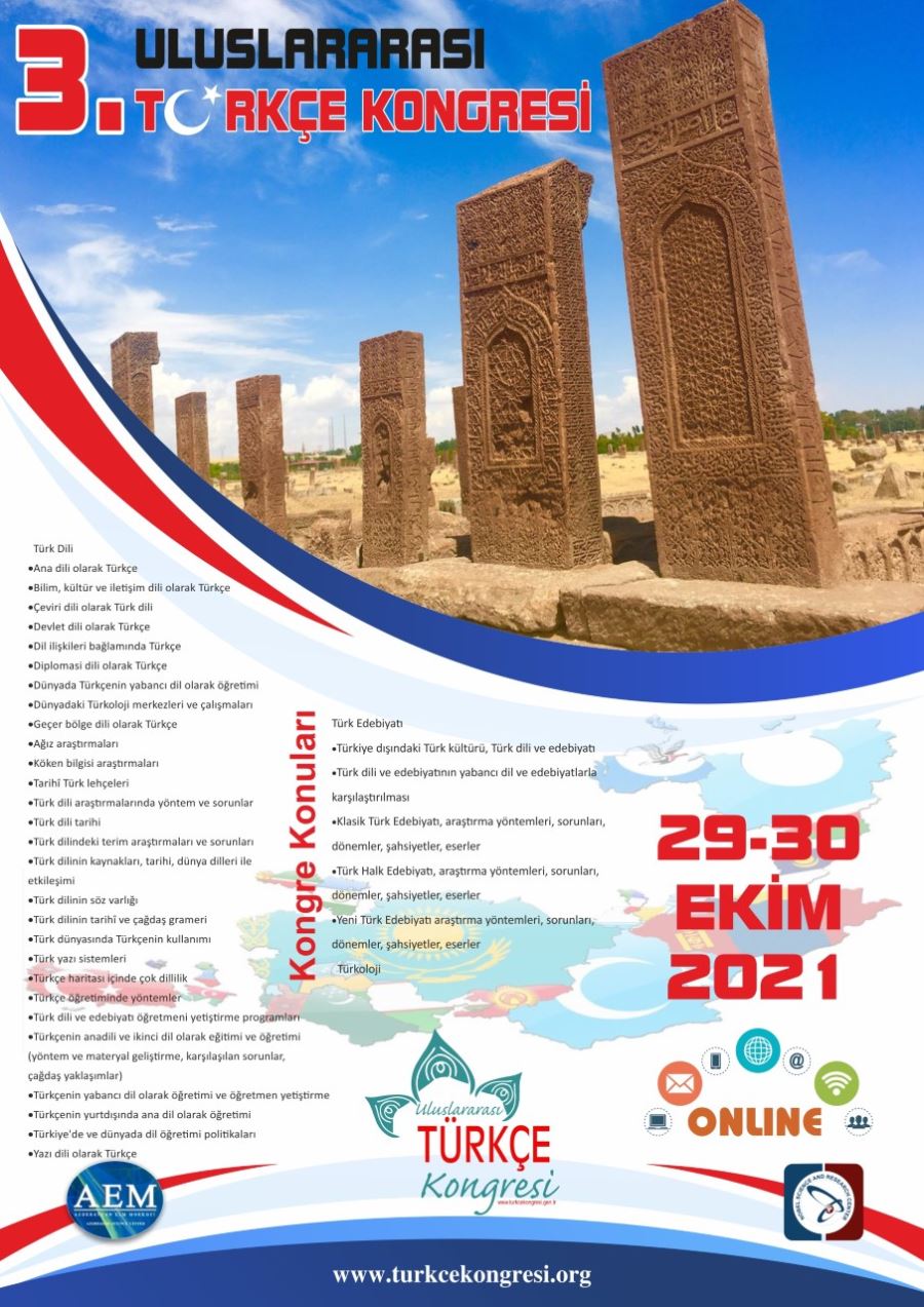 YUNUS EMRE ve TÜRKÇE YILINDA  3. ULUSLARARASI TÜRKÇE KONGRESİ DÜZENLENİYOR…