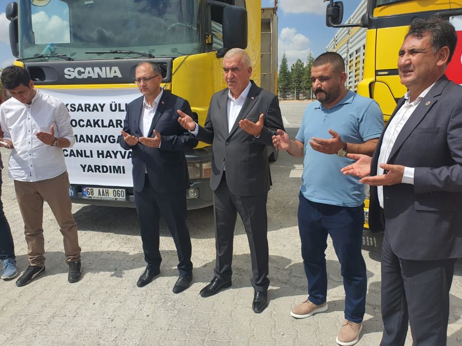 MHP AKSARAY TEŞKİLATI OLARAK YANGINDAN ETKİLENEN İNSANLARIMIZA İKİ TIR BÜYÜKBAŞ VE KÜÇÜKBAŞ HAYVAN GÖNDERDİK