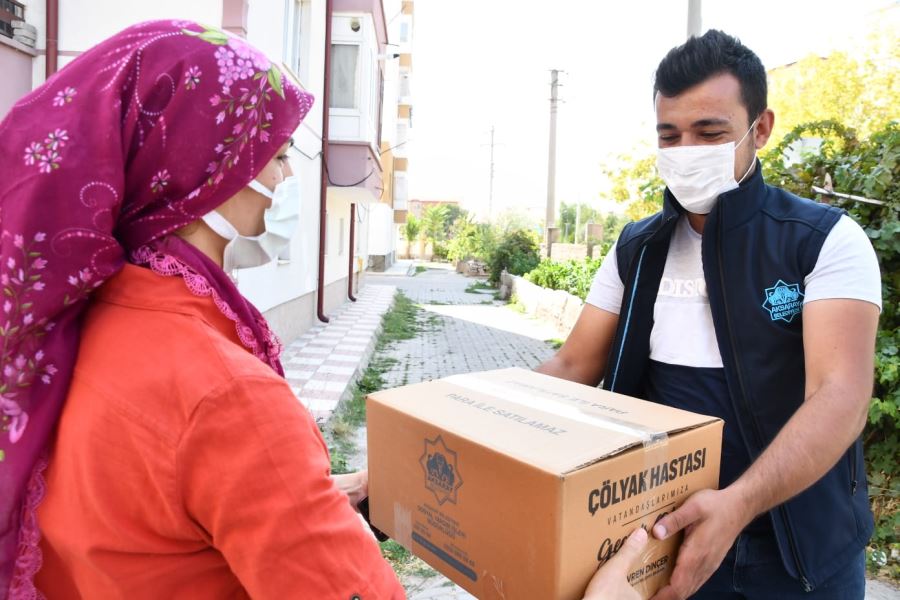 AKSARAY BELEDİYESİ ÇÖLYAK HASTALARINA GLÜTENSİZ GIDA TEMİNİNE DEVAM EDİYOR