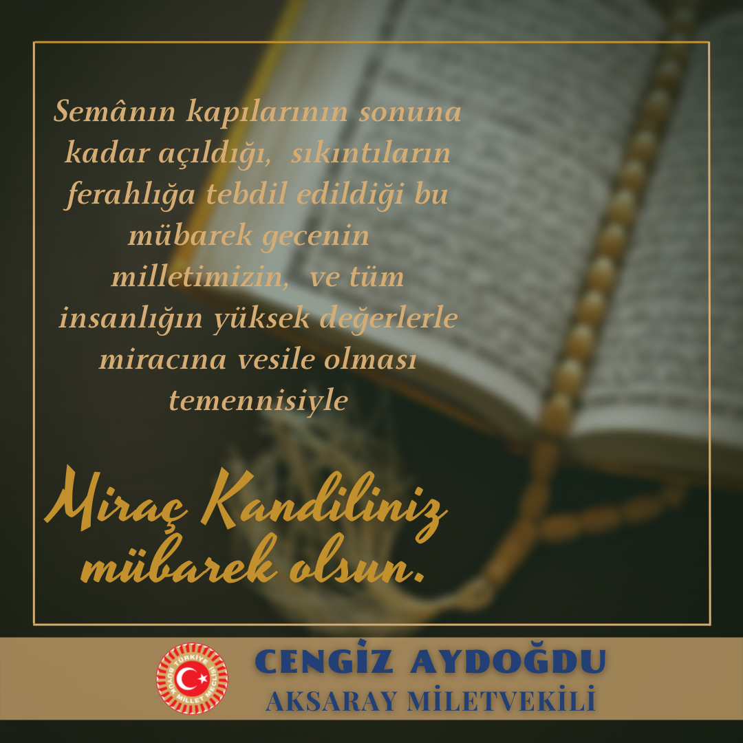 AKSARAY MİLLETVEKİLİ CENGİZ AYDOĞDU