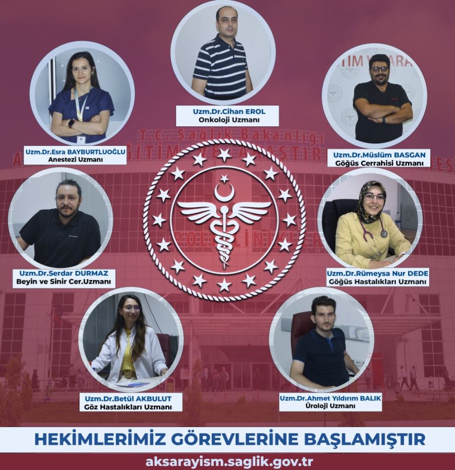 UZMAN HEKİMLERİMİZ GÖREVLERİNE BAŞLADI